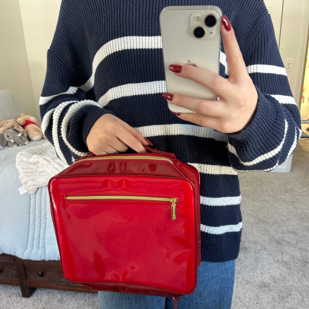 Estée Lauder- Large dark red make up bag